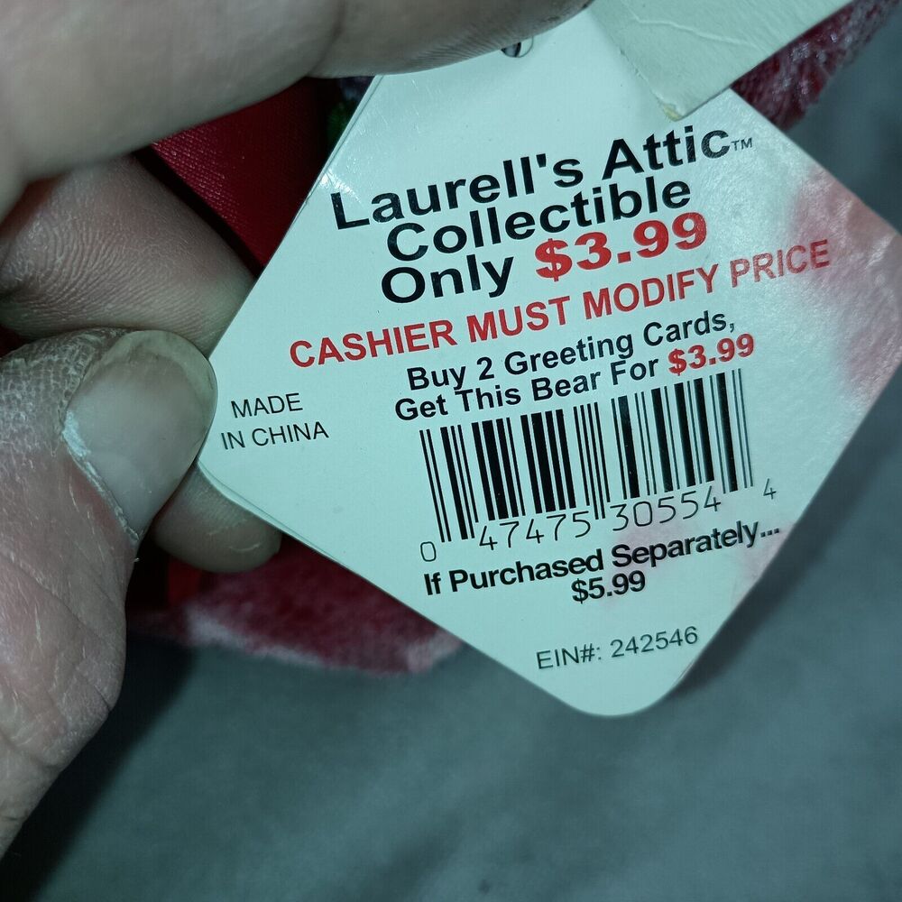 READ Dan Dee Valentines Day Gift Teddy Bear Holding Red Rose Plush 7” Present - Picture 14 of 16